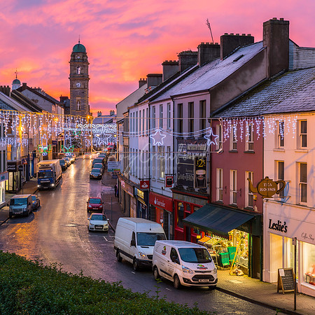 Enniskillen town at Sunrise_