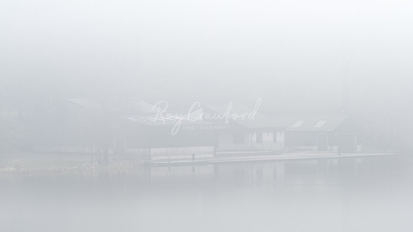 Enniskillen Boat Club in heavy fog 2021