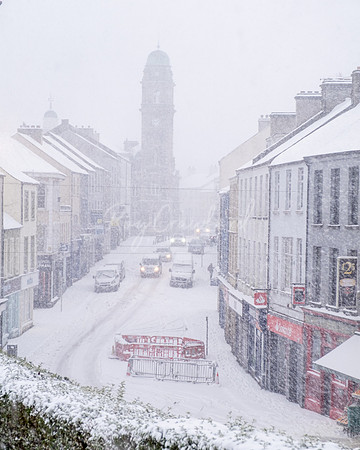 Enniskillen town in the snow  2021