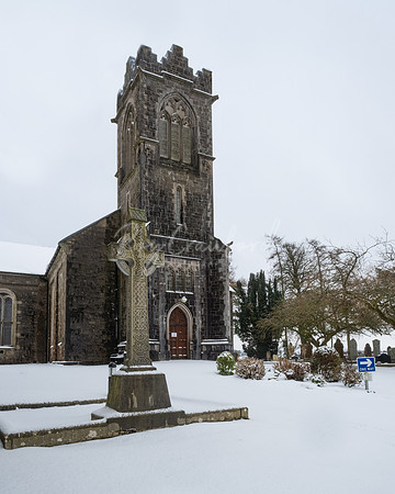 Rossorry Parish Church,Enniskillen side view in the snow 2021