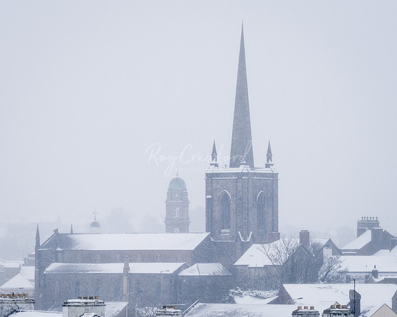 St Macartin's Cathedral Enniskillen in the snow  2021