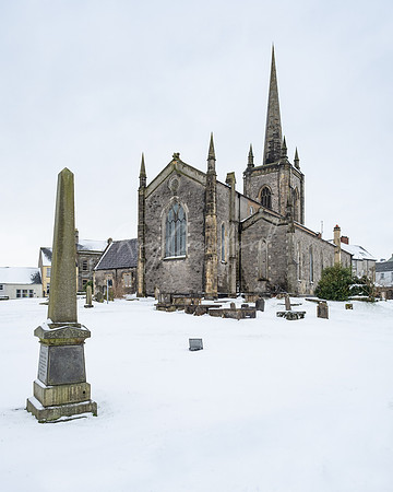St Macartin's Cathedral from the back Enniskillen in the snow  2021