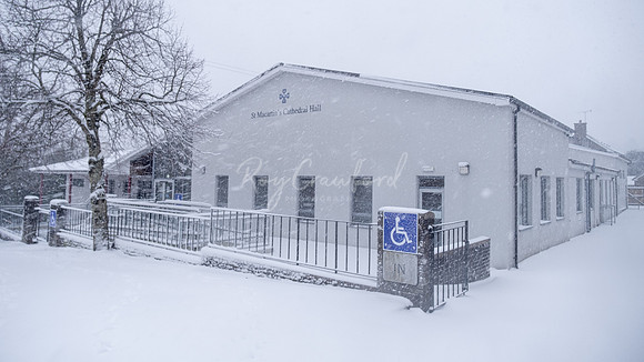 St Macartins Cathedral Hall  in the snow  Enniskillen 2021-2